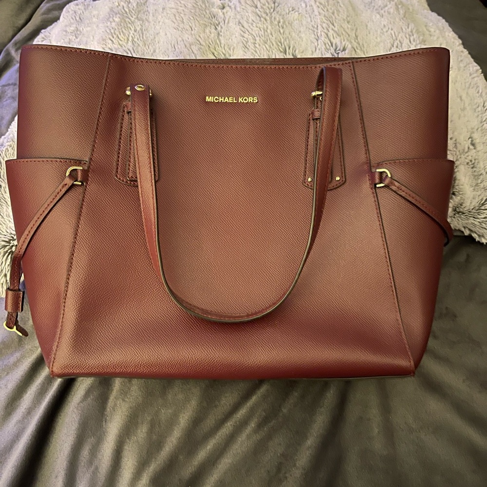 Michael Kors burgundy tote